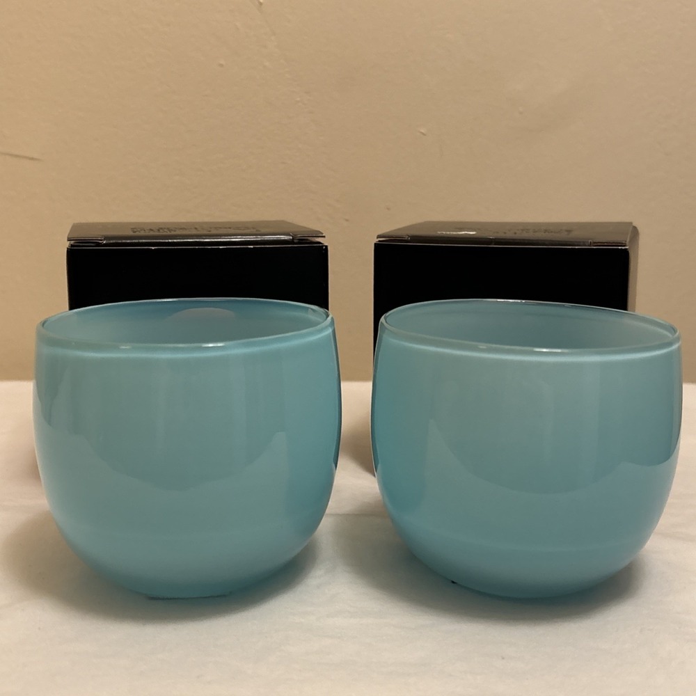 Glassybaby Drinker Seabreeze Set Hand Blown Glass Tumblers 1045 NEW Open Box